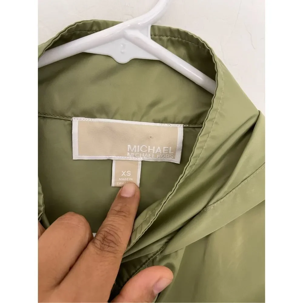 MICHAEL Michael Kors Olive Green Hooded Blouse - Picture 7 of 7